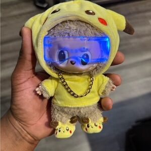 Labubu  Pikachu Costume with Light up Glasses